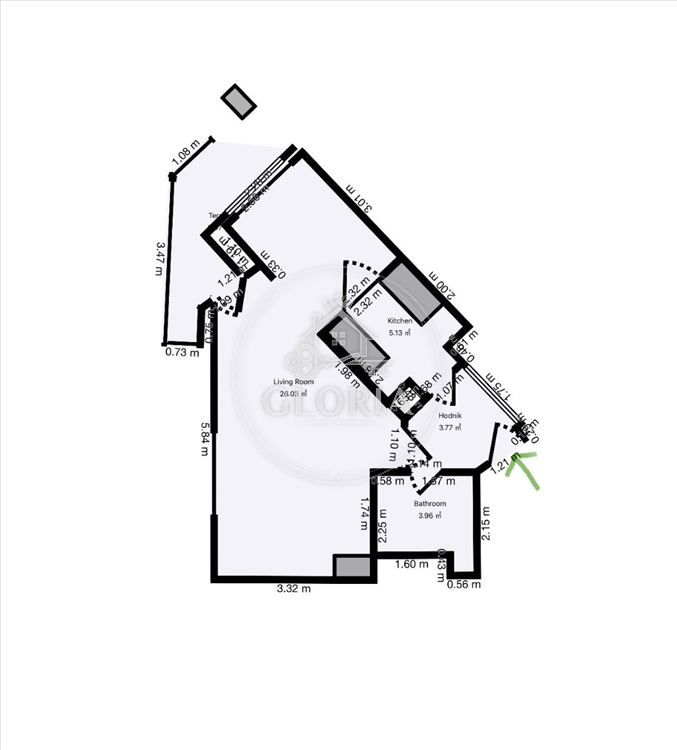 1,5-комнатная квартира, 45 м², Центр, Палилула, фото 11