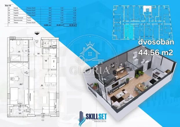 Однокомнатная квартира, 45 м², Лештане, Гроцка, фото 5