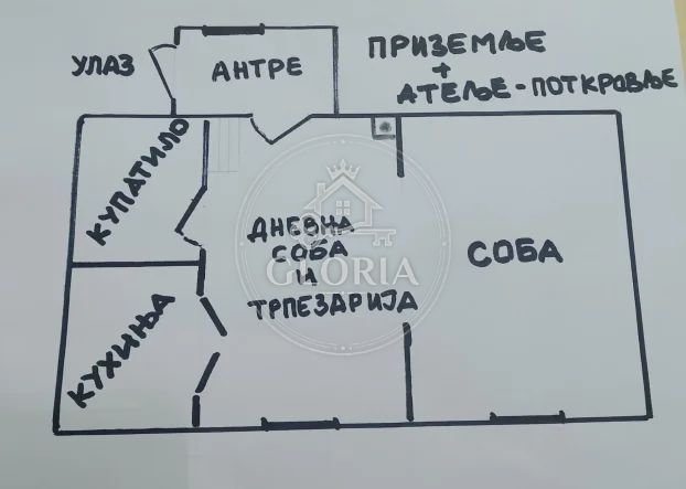 Дом, 38 м², Дорчол, Старый город, фото 5
