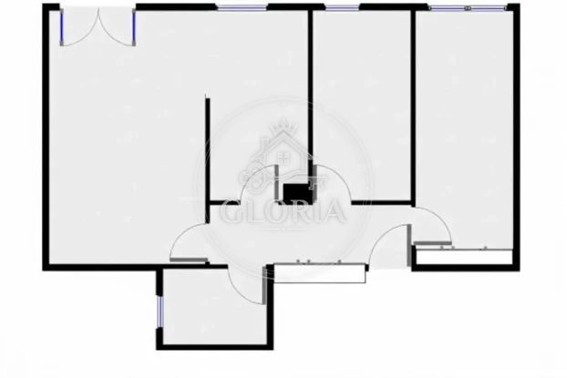 Трёхкомнатная квартира, 70 м², Крунска, Врачар, фото 12